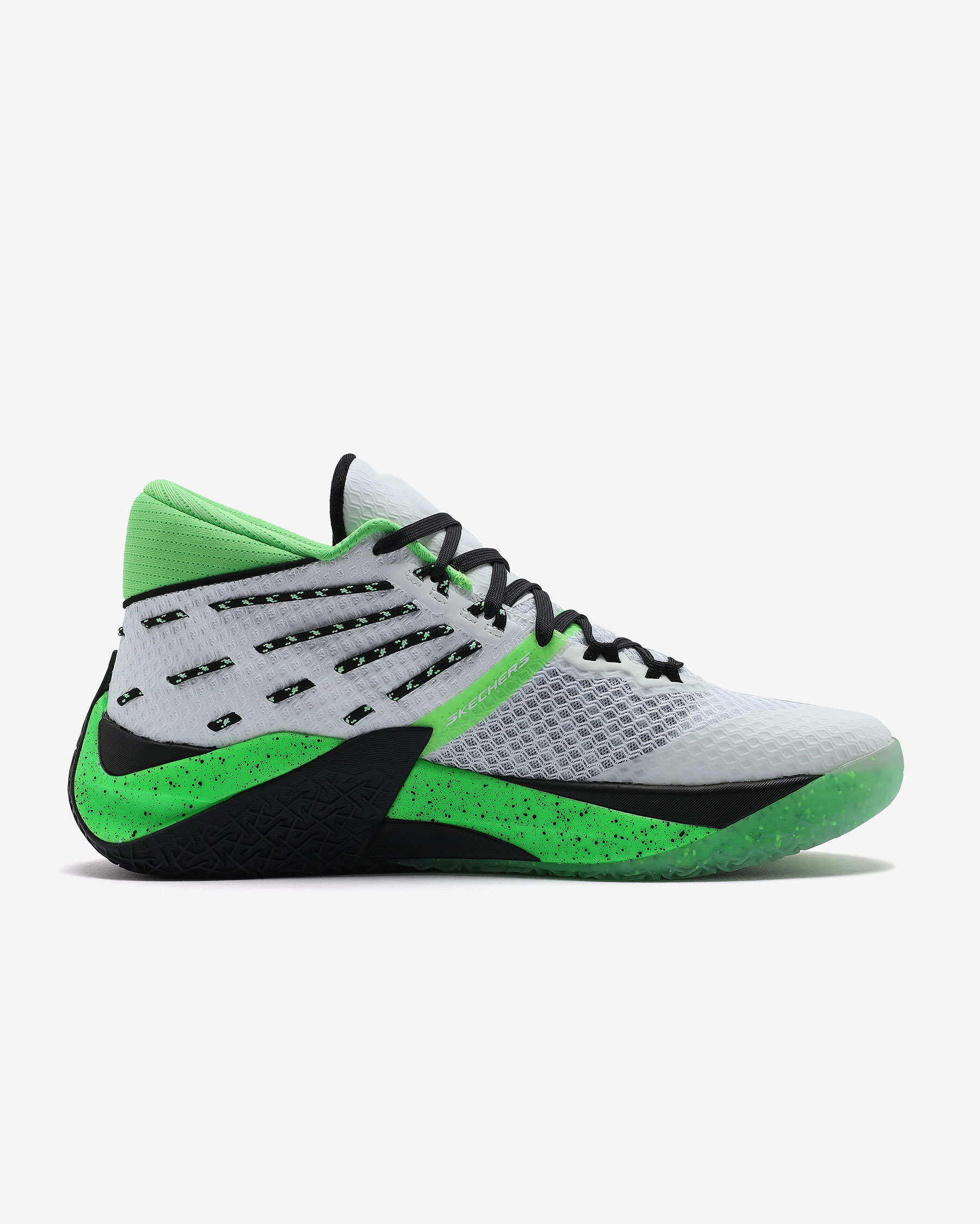Skechers SKX Reign - Basketball (White/Black/Lime)